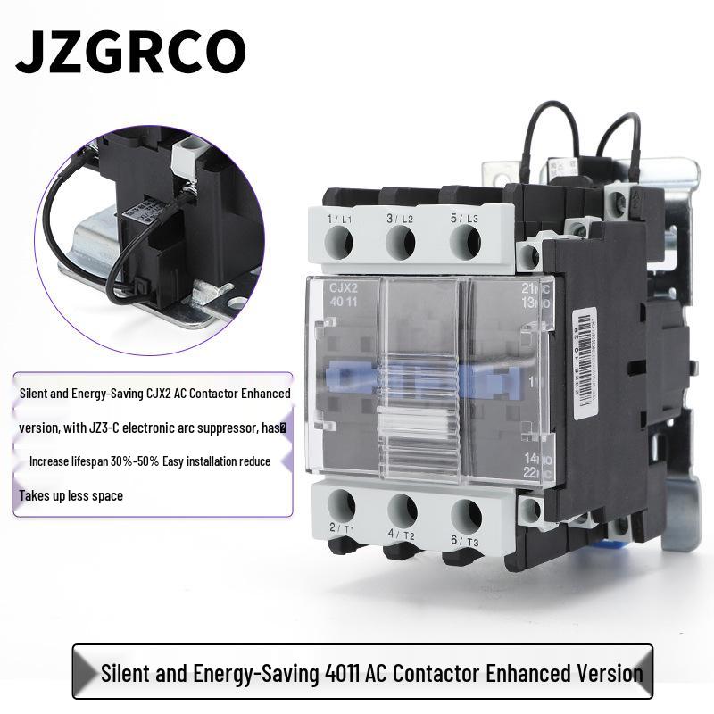 

Silent Energy-Saving CJX2-4011 AC Contactor with JZ6-B Arc Extinguisher 220v/380v