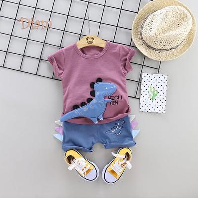 PCLOUD Toddler Boys and Girls Cute Dog Short Sleeve T-Shirt and Jeans Suit