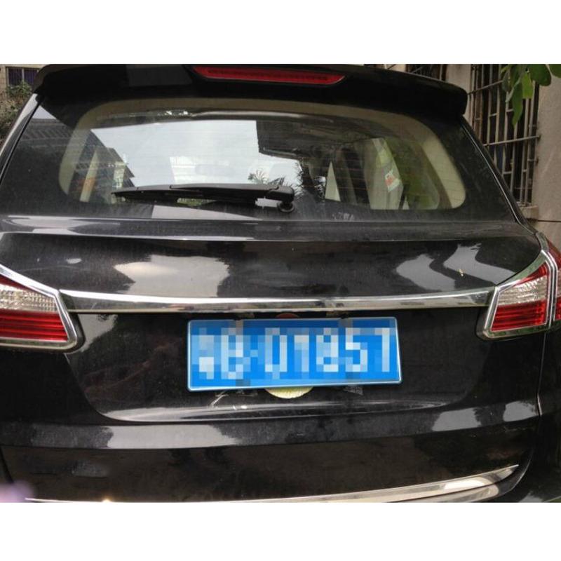 Car Body Cover ABS Plastic/Steel Rear Back Door Trunk Tailgate Frame Plate Trim For Chery Tiggo 5 Tiggo5 2014 2015 2016 2017