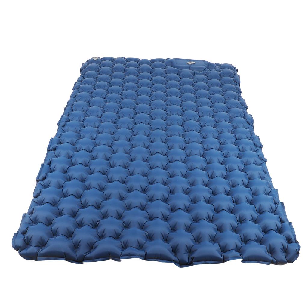 Nadmuchiwana Mata Kempingowa Przenośna Odporna na Wilgoć Podwójna Mata do Spania na Kempingu Samochodowym Granatowa