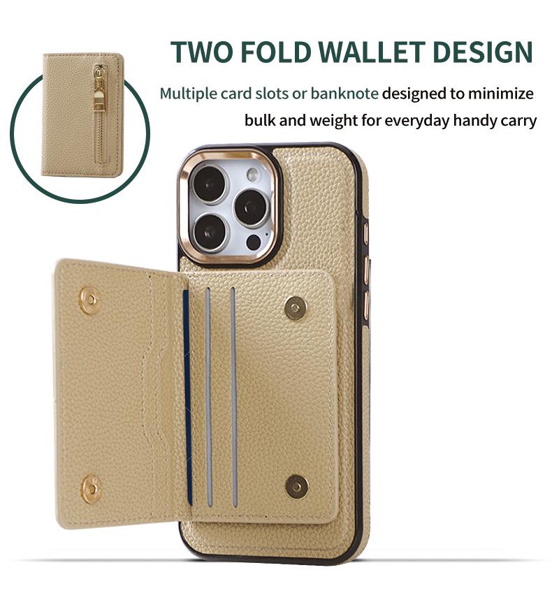 iPhone17AIR Magsafe Magnetic Two-in-One Zipper Case with Metal Camera Frame and Buttons