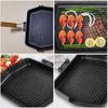 KOSUN Grill Steak Frying Pan Nonstick Outdoor Stove Griddle The Egg Grill Square Pan Non Stick Frying Pans Bbq Roasting Pan