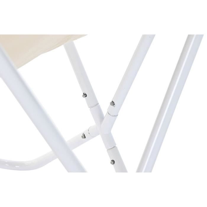 Chaise de jardin - Orange - Coton blanc - Fer