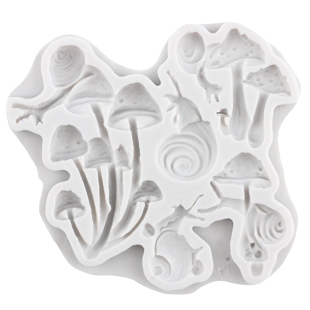 Pilz Silikonform Schnecke Fondantformen Kuchen Dekorationswerkzeuge Themenkuchen Dessert Dekoriert Schokoladenbonbonform