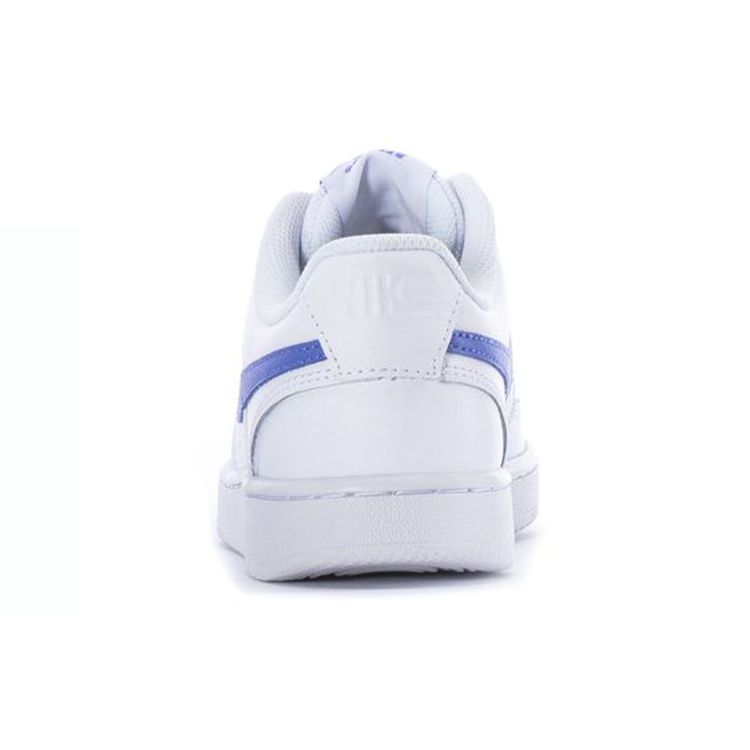 Nike Court Vision Low Synthetic Leather Non-Slip Shock Absorption Durable Low-Top Skate Shoes Women Sneaker White Blue CD5434-108