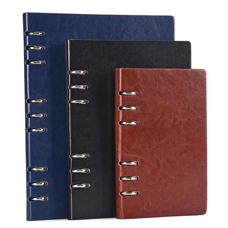 A5 Imitation Leather Loose-Leaf Notebook 100 Sheets Yc-22 Gift Business Office Meeting Record Book Sub-Logo