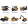 1:64 Alloy Engineering Car Set - 6-Piece Mini Pull-Back Toy for Kids