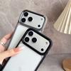 Transparent Silicone Frame Shockproof Case For iPhone 17 Air 16 15 14 13 12 11 Plus Pro Max Metal Camera Protection Hard Covers