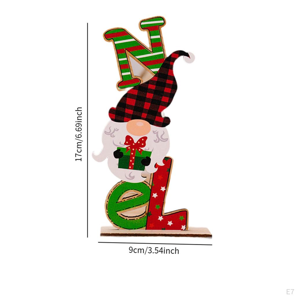 Christmas Wooden Letter Ornament Decoration Craft Gift Decorative Tabletop for