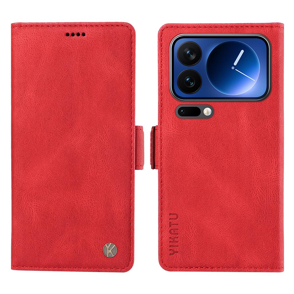 For Xiaomi 17 Pro Leather Case YIKATU YK-005 Skin-touch Feeling Wallet Phone Cover