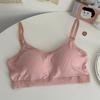 Women Teen No Steel Wire One Piece Push Up Anti Exposure Camisole Bra