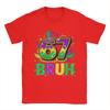 Bruh  Six Seven   Meme Mardi Gras Cotton TShirt For Unisex Summer  YK Basic TShirts Crew Neck Hipster Tee Shirt Plus Size