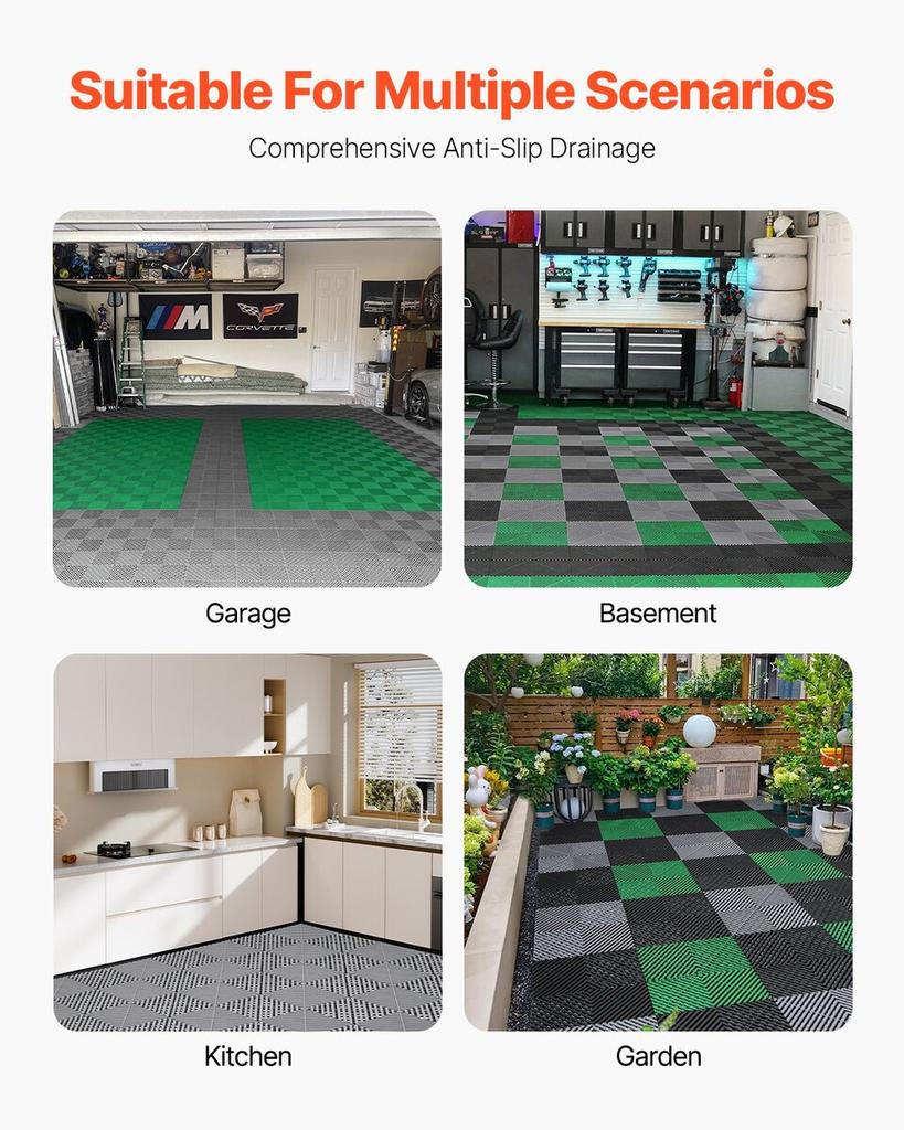 Drainage Mat Drainage Floor Mat 12” X 12” Modular Interlocking Cushion