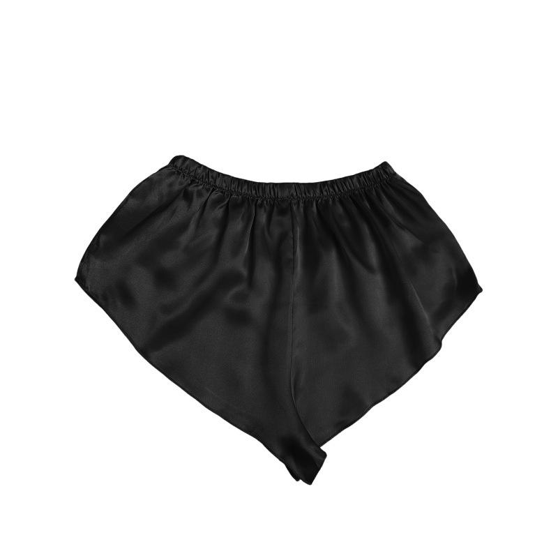 Thin strappy loose shorts, imitation silk soft anti-light safety pants, women's summer home leggings