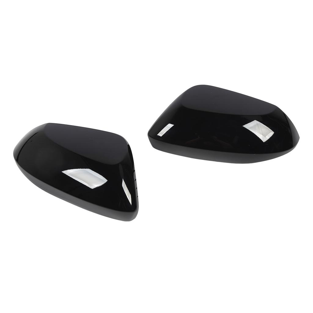 1Pair Rearview Side Mirror Cover High Strength Glossy Black Rugged Side Mirror Cover Cap Housing Replacement for Toyota