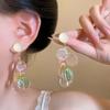 Acrylic Tassel Shell Stud Earrings - Colorful Summer Vacation Style for Women