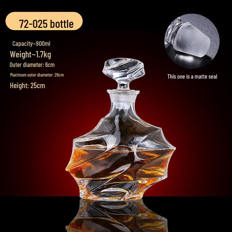 Handmade Engraved Glass Whisky Decanter
