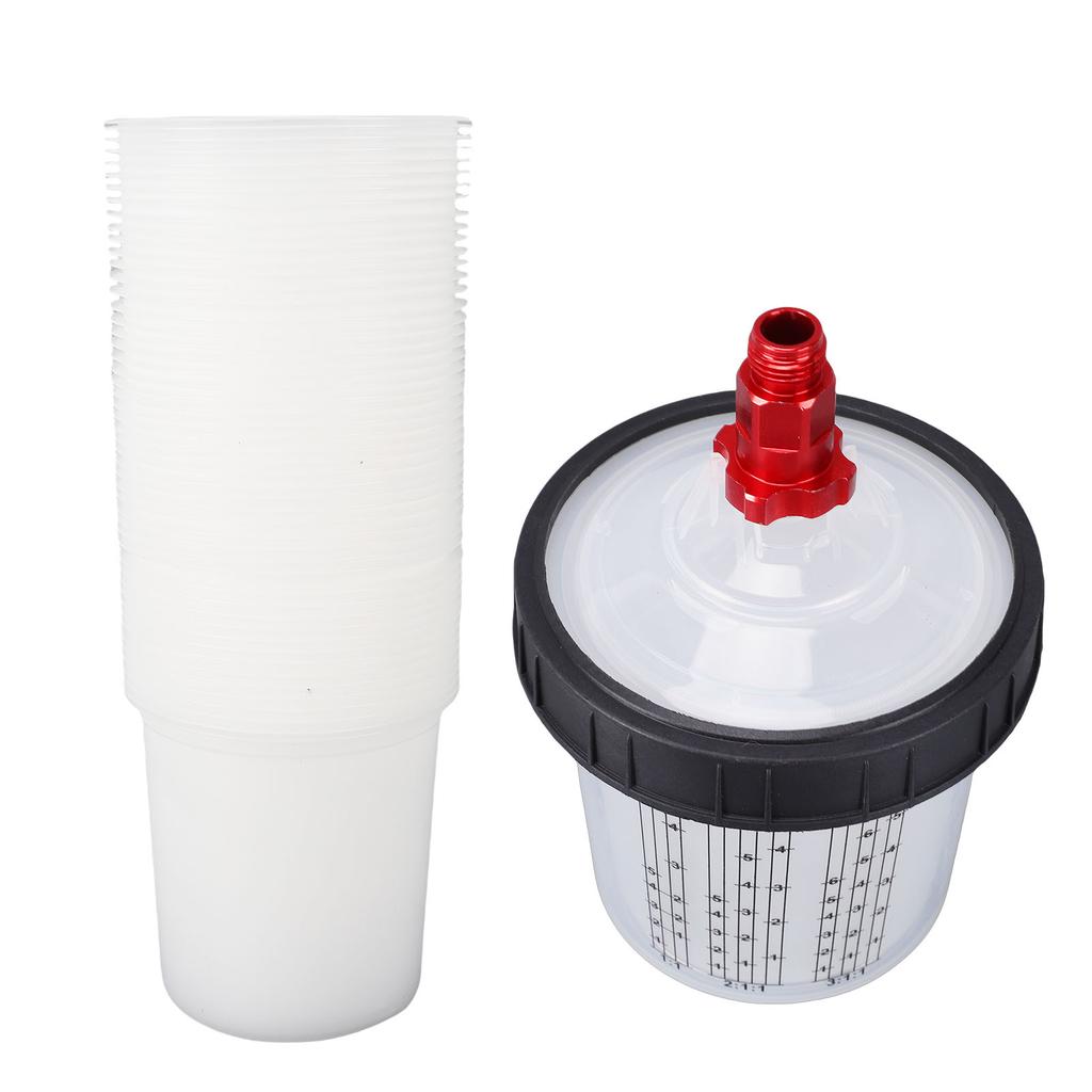 Spray Bekervormpjes en Deksel Systeem Wegwerp 50 stuks 20,3 oz Vormpjes 50 stuks Dekseltjes 1 Harde Beker 1 Bevestiging 10 Dopjes 1 Mengstaafje 2 Adapters