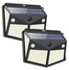 [Upgraded Dual Motion Sensor] 280 LED Solar Light with 4 Lighting Panels, 3 Intelligent Modes, Solar Powered, Lifeholder, Waterproof, Motion Sensor