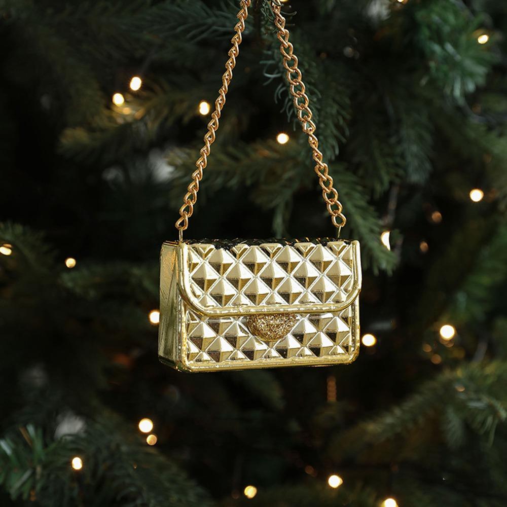 Shiny Gold Santa Claus Hanging Ornaments Snowman Merry Christmas Decor Xmas Tree Pendant Kid Gift