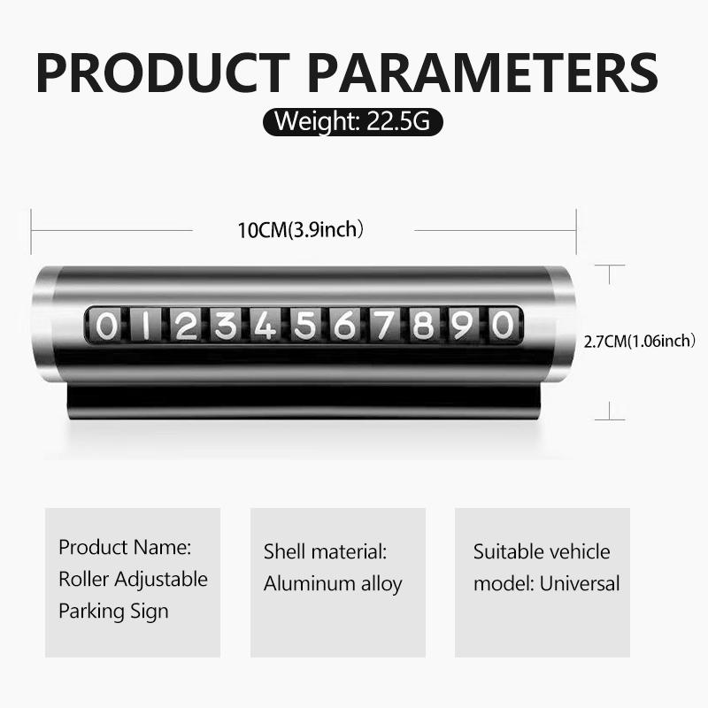 Metal Car Temporary Parking Card Rotate Phone Number Plate Sticker For BMW E28 E32 E34 E53 F10 F20 F30 X1 X3 X5 X6 E90 E91 FE9