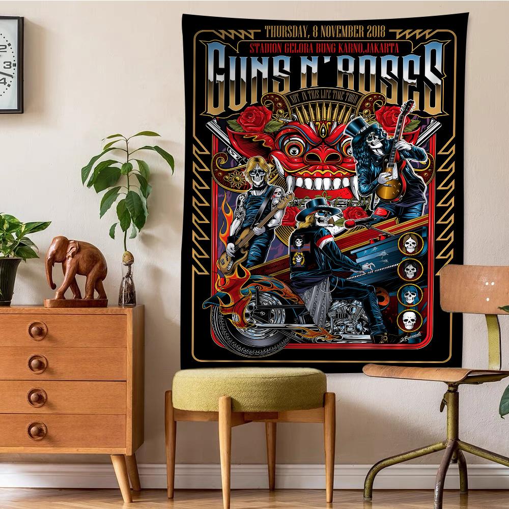 

GGuns NN RRoses RRock Band Hanging Bohemian Tapestry Bohemian Wall Tapestries Mandala Cheap Hippie Wall Hanging 74x94cm(29x37in)