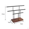 Earrings Holder Organizer Decorative Display with Detachable Wooden Base for Ear Bracelet