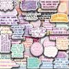 50 Motivational English Phrase Stickers for iPad, Pencil Box, and Notebook Decoration