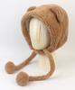 Yunibeosyeolkemiseuteuli Bear Bold Fleece Brown Bonnet Hat