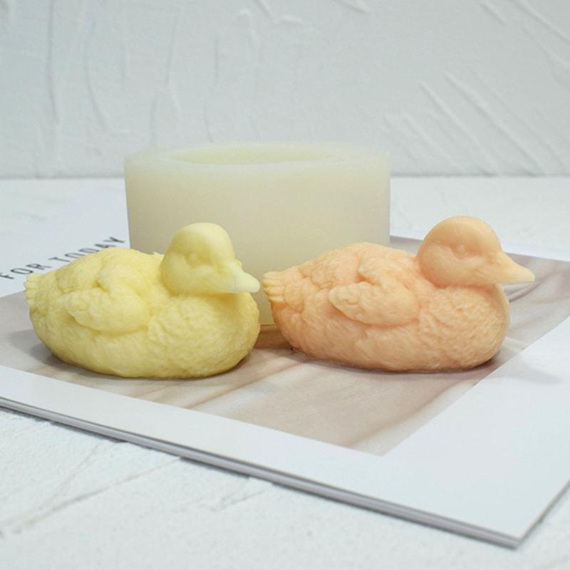 Swimming Duck Shape Silicone Molds Scented Candle Table Ornament Mould Nonstick