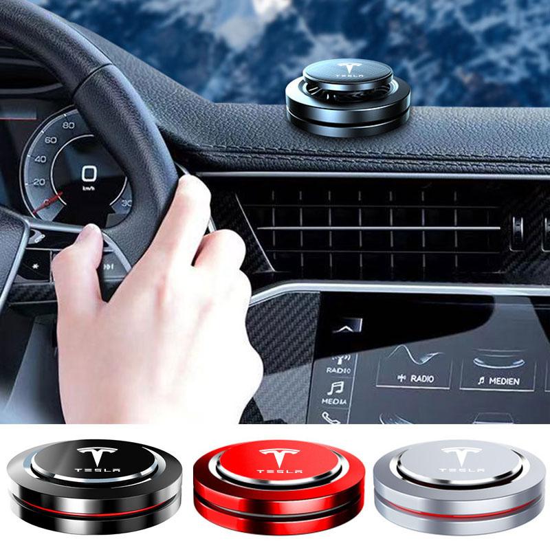 AAAIU1 Car Air Freshener Aluminum Alloy UFO Styling Perfume Air Fresh Fragrance For tesla model 3 X S Y Accessories Auto Air Purifier