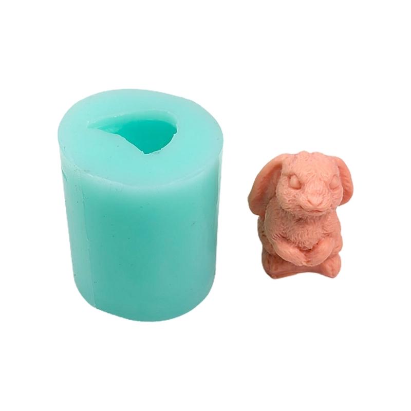 

3D Силиконовая форма Кролик Формы для пасхальных свечей Ручная работа Форма для мыла Инструмент для украшения шоколадных конфет и тортов для детей