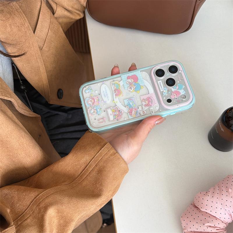 Glitter Gemini Magnetic iPhone Case for iPhone 14/15/16 Pro Max