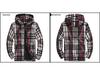6681 Jarní Nová Pánská Kostkovaná Ležérní Bunda s Kapucí - Dospívající Student Plus Size Trend