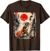 Kawaii Baby Affe Schlag Süß Japanisch Ukiyo-e Grafik T-Shirt