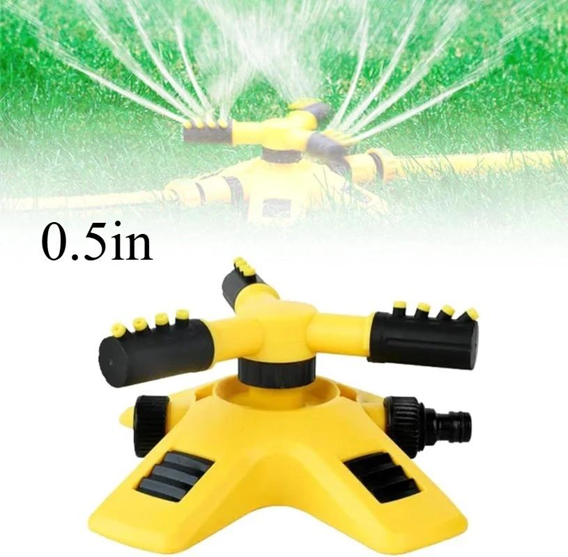 

Garden Sprinkler Automatic 360 Degree 3 Arm Rotating Water Sprinklers System for Watering Lawn Plants Flowers Veggies