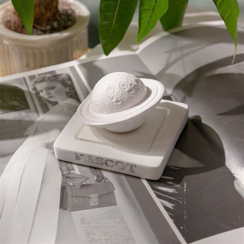 Premium Car Fragrance Diffuser Stone Dreamy Planet Ornament V Home Fragrance Gift White