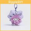 Bowknot Plush Colorful Rabbit Fur Keychain Cute Cartoon Design Perfect For Bags