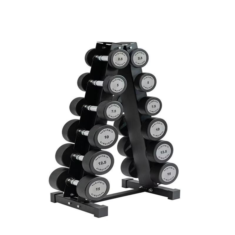 Round Head Rubberized Dumbbell