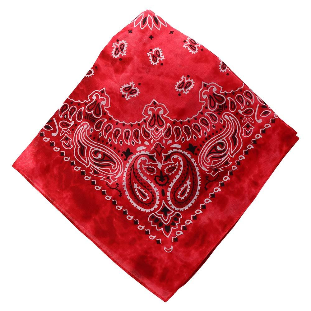Square Scarf Hair Band Neck Scarf Cotton Bandana Hip Hop Paisley Headband Kerchief Neck Wrap Cashew Tie-dye Seamless Scarves DIY