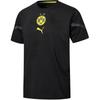 Puma Borussia Dortmund Logo Print Sport Round Neck Short Sleeve T-Shirt Unisex Tops Black 764297-02