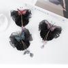 Cloth Mesh Tassels Professional Headdress Women Spring Clips Hairgrips Cover Net Korean Bun Snood