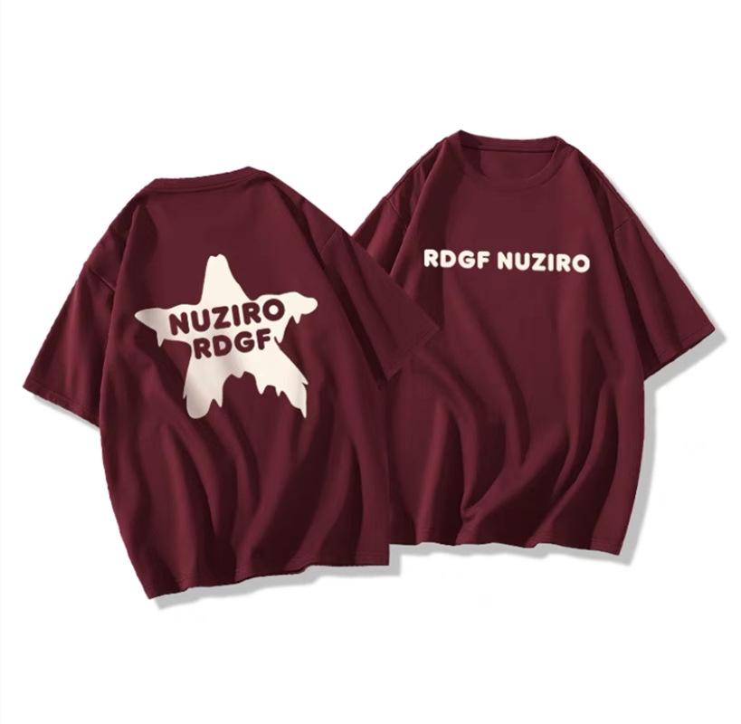 Spring/Summer 2024 Trendy Loose Fit Cotton T-Shirt for Students - Mid-Length, Short-Sleeve