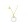 Auspicious Peace Buckle Necklace for Women - Retro Chinese Court Style with Ruyi Clouds & Hetian Jade Fortune Pendant