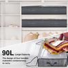 4 Under-bed Storage Organizer Set with Transparent Window and Reinforced Handle High-quality Non-woven Fabric Foldable Large-capacity Blanket Storage