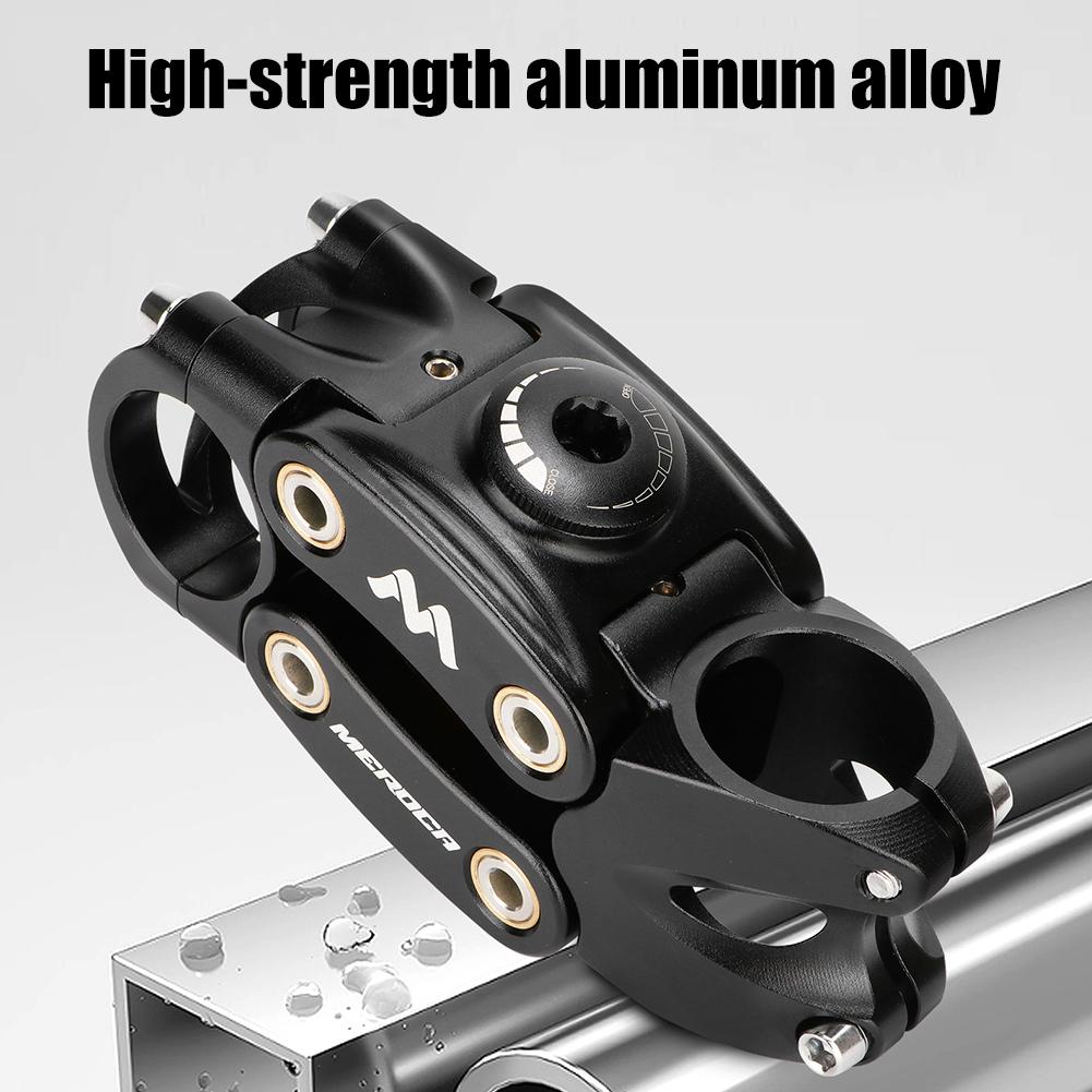 Aluminum Alloy Mountain Bike Stem Shock Absorption Bike Stem Handlebar Extender 90mm for Most Bicycle/Road Bike/MTB/BMX Cycling