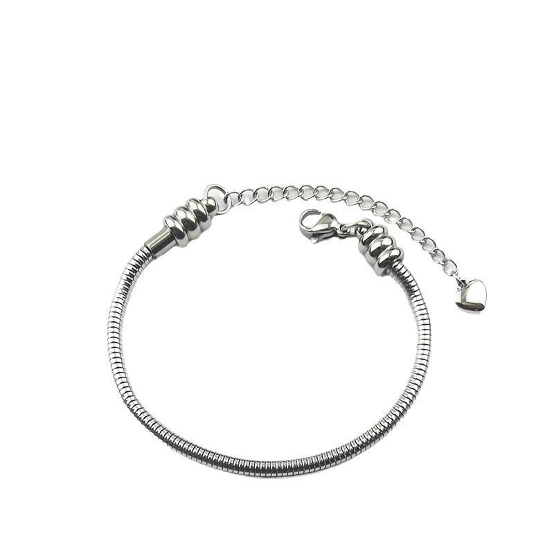 DIY Stainless Steel Snake Chain Bracelet - Family Series, Waterproof & Non-Fading.