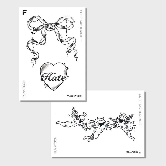 

Hate-Boundary Tattoo Sticker Set