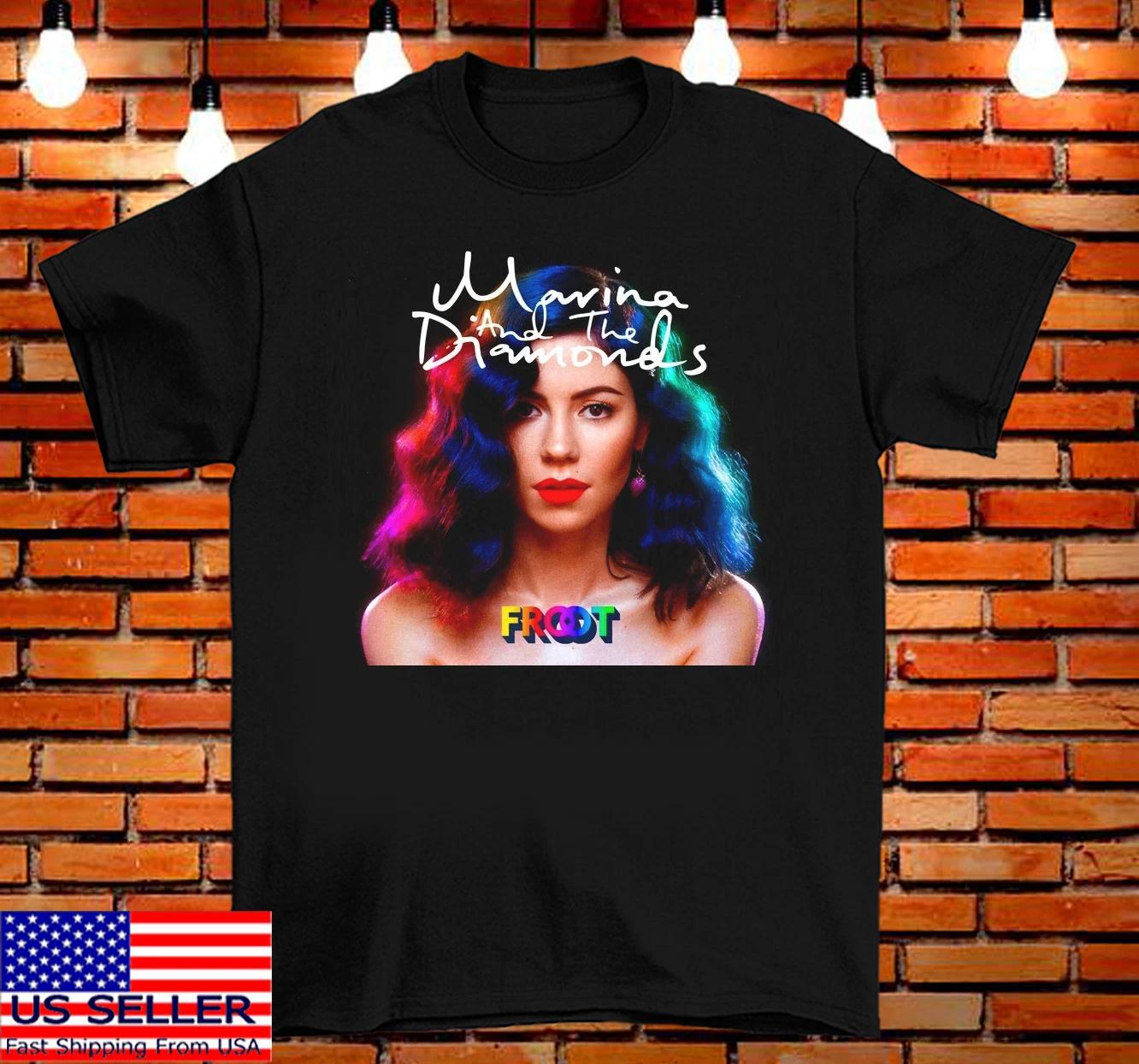 Футболка из черного хлопка Marina and the Diamonds Froot Размеры от S до 5XL XS