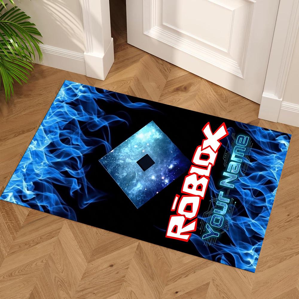 Roblox Customize Text Floor Rug Office Rug Design for Foyer Hallway Decorate Room Playrooms Antislip Carpet Anime Office Decor